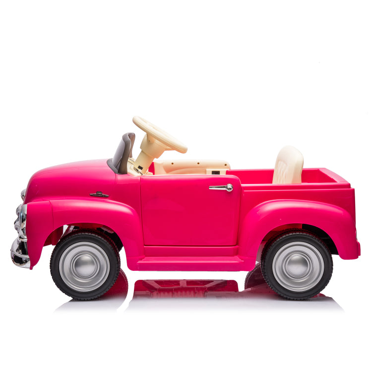 12V Kids Ride On Truck Car W Parents Control, Licensed Chevrolet 3100 Pickup,Electric Car For Kid,Vintage Modeling,3 Speeds,Led Lights,Bluetooth,Usb,High Power Up To 4.35 Km H,Age 3