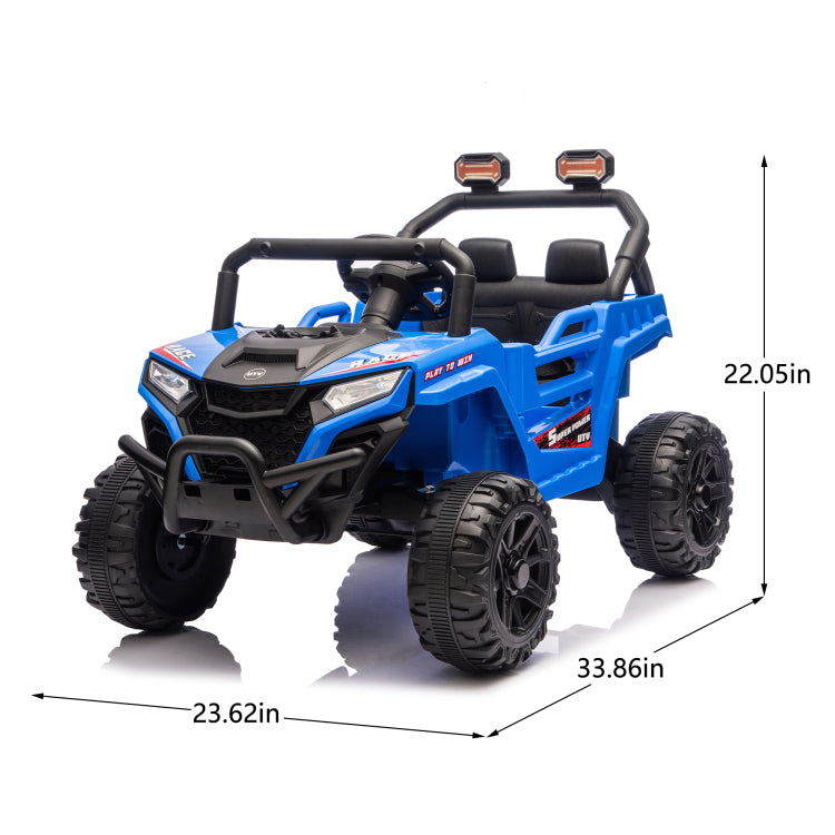 12V 2Wd Kids Ride On Utv W 2.4G Pc,Anti Collision Bar,High Chassis,Anti Slip Wheels & 4 Wheel Suspension,Upgraded Battery For 2 Hour Runtime,Provide A Safe Speed Of 1.86 3.11Mph For Kids Aged 3 5
