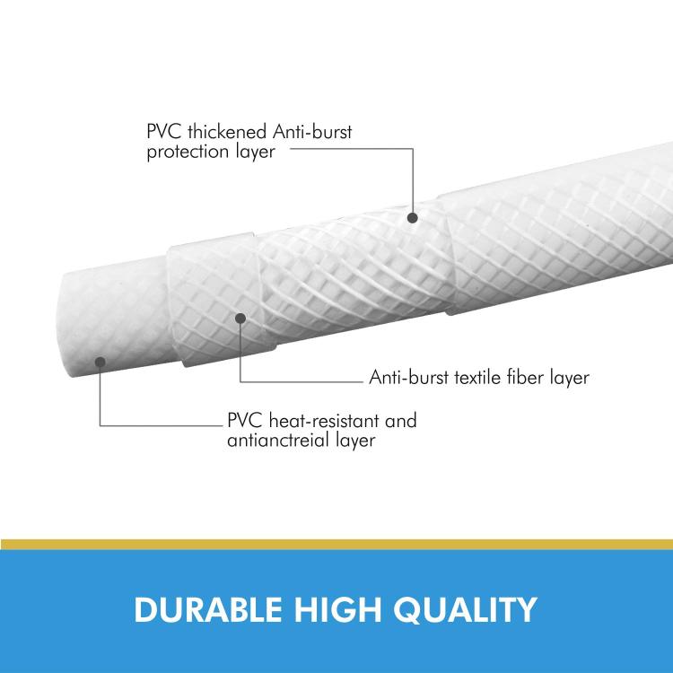 Pvc Shower Hose 59 Inches Extra Long Smooth Handheld Shower Hose Flexible Anti Kink Handheld Shower Head Hose With Brass Spin Inner Core White