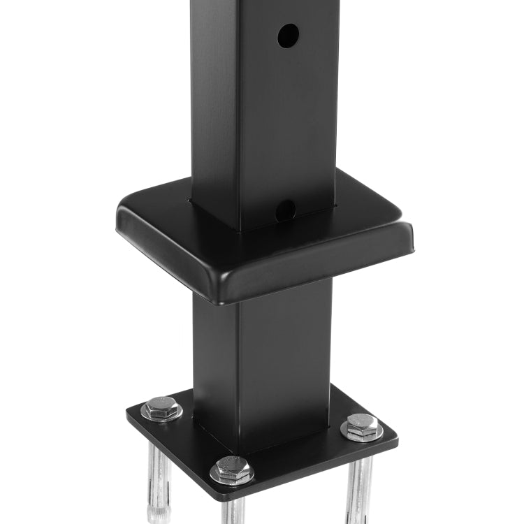 Cable Railing Post, 36X1X2 Inch Level Deck Stair Posts, 1 Pack Stainless Steel Cable Handrail Post, Pre Drilled Pickets With Mounting Bracket Stair Railing Kit, Black, 1Jzlgzxhs914Lza6X001V0
