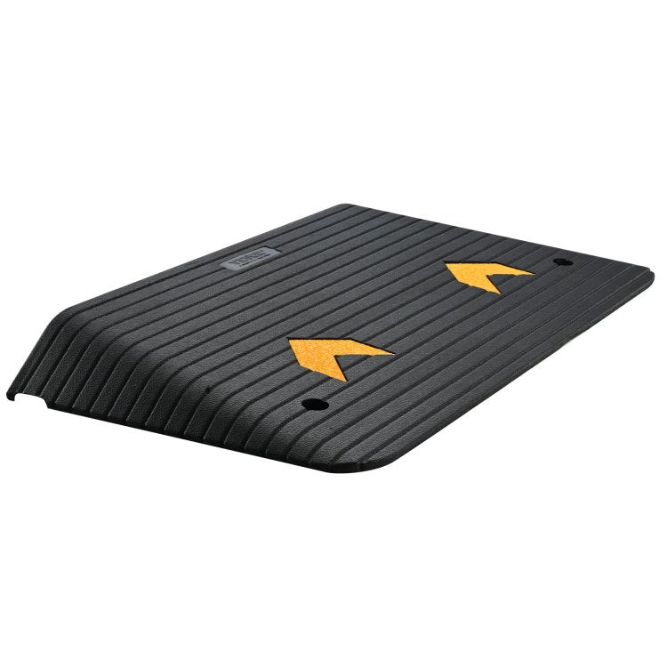 Upgraded Rubber Threshold Ramp, 3.5" Rise Door Ramp With 1 Channel, Natural Rubber Car Ramp With Non Slip Textured Surface, 33069 Lbs Load Capacity Curb Ramp For Wheelchair And Scooter