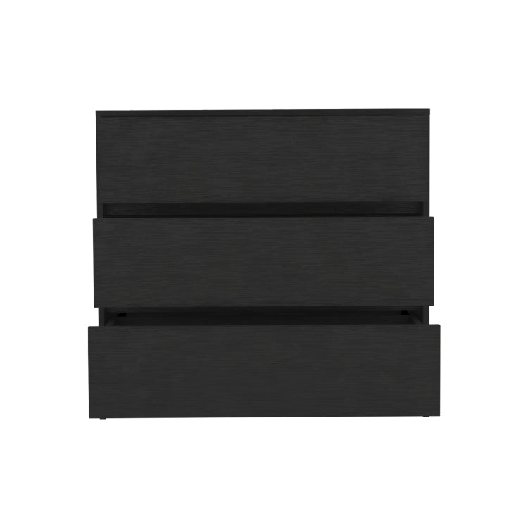 Dresser 31"H, 3 Drawers, Chest Of Drawers, Black