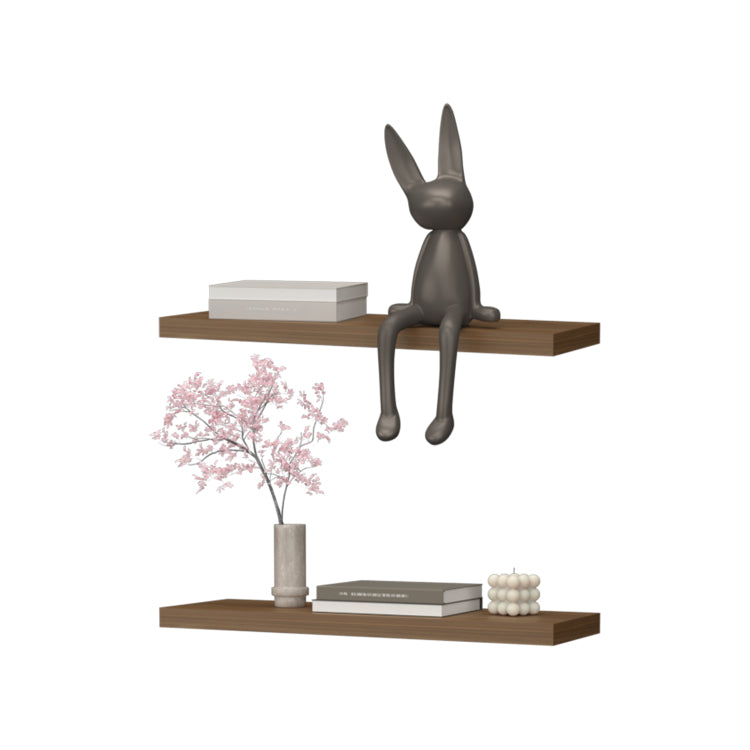 Iva Floating Shelf In Melamine, Mahogany