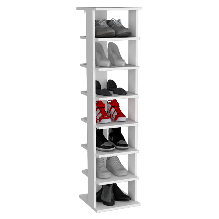 Odesto 48.7" Tall 8 Tier Vertical Shoe Rack, Narrow Shoe Tower For 8 Pairs, Entryway, Living Room, Bedroom