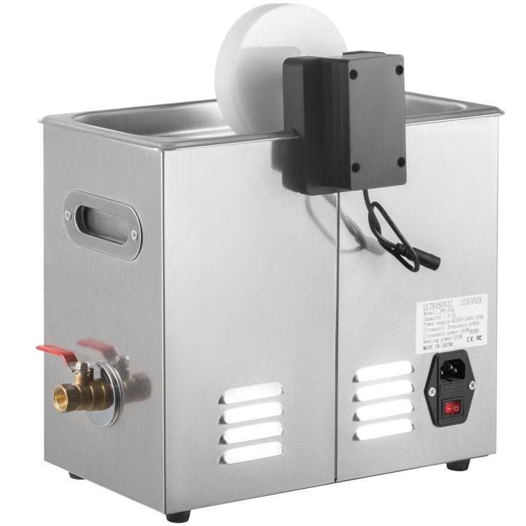 Ultrasonic Vinyl Record Cleaner 6L 40Khz Vinyl Ultrasonic Cleaning Machine Knob Control Record Ultrasonic Cleaner 4 Records Vinyl Sonic Cleaner Stainless Steel Tank W Mechanical Heater & Timer