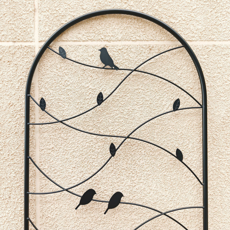 2 Pack Metal Garden Trellis 71" X 19.7" Rustproof Trellis For Climbing Plants Outdoor Flower Support Bird Deco Black