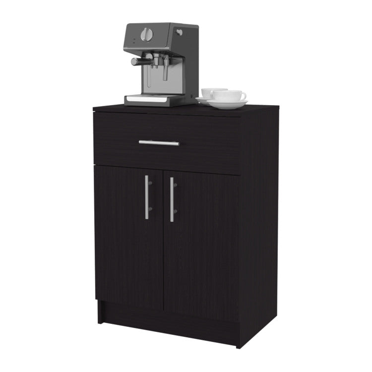 Cope Kitchen Pantry In Melamine With 2 Doors And 1 Drawer, Wengue