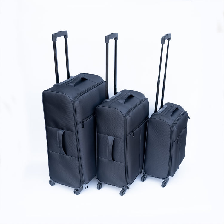 Oxford Cloth Suitcase Black No Password Lock
