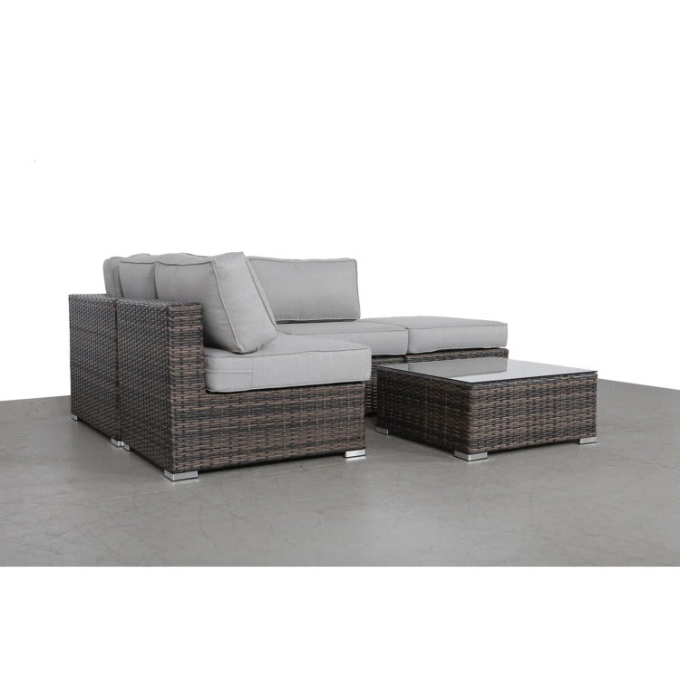 Fully Assembled 3 Piece Wicker Seating Group With Plush Cushions
