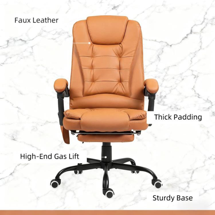 Vibrating Massage Office Chair,High Back Massaging Office Desk Chair With Lumbar Support,Footrest