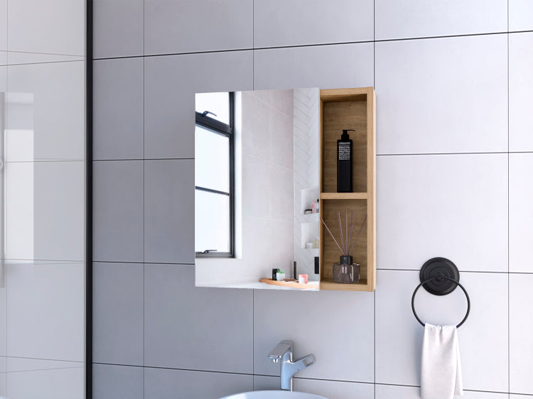 Lincoln Mirrored Medicine Cabinet, Five Interior Shelves