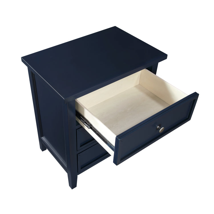 Luca 3 Drawer Nightstand Midnight Blue