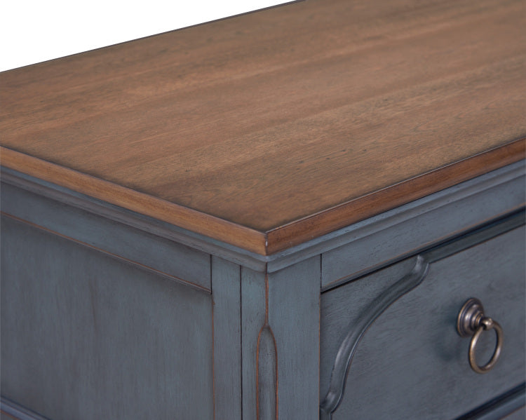 Americana Buffet Server Cabinet, No Assembly Required, Corduroy Blue Finish