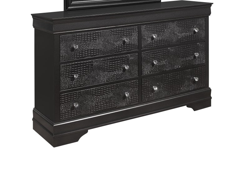 Shaker Crocodile Metallic Grey Dresser