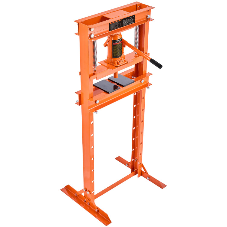 Hydraulic Shop Press, 12 Ton H Frame Hydraulic Garage Shop Floor Press, Adjustable Shop Press With Press Plates, Heavy Duty Hydraulic Press For Garage, Shop, Workshop