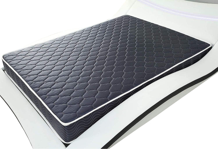 6 Inch Waterproof High Density Foam Mattress With Navy Blue Diamond Quilted Fabric. Quilting Ensures Both Style And Airflow For Cool Sleep.Twin Size