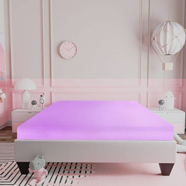 6 In. Firm Gel Memory Foam Mattress For Full Size Bed In A Box With Pink Aloe Vera Cover
