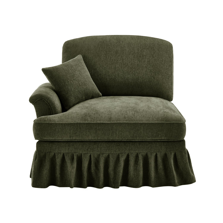 Sofa Lsf Chenille W 1 Pillow Green