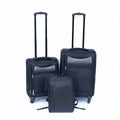 20 24 Travel Case Two Piece Suitcase Set Oxford Trolley Case Without Password Lock Universal Wheel Oxford Cloth Backpack Black