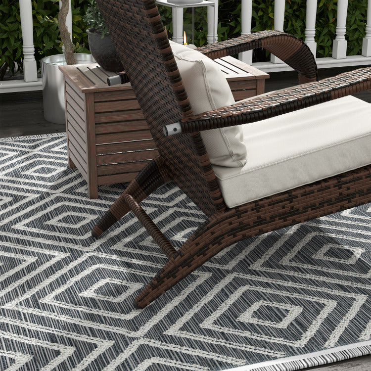 Outsunny Patio Wicker Adirondack Chair With Ottoman, Outdoor Fire Pit Chair With Cushions, High Back, Large Seat & Armrests For Deck, Garden & Backyard, Cream White
