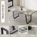 Simple And Modern Design, 6 Person Dining Table, 62.9 Inch Rectangular Mdf Dining Table, Perfect For Kitchen And Dining Rooms