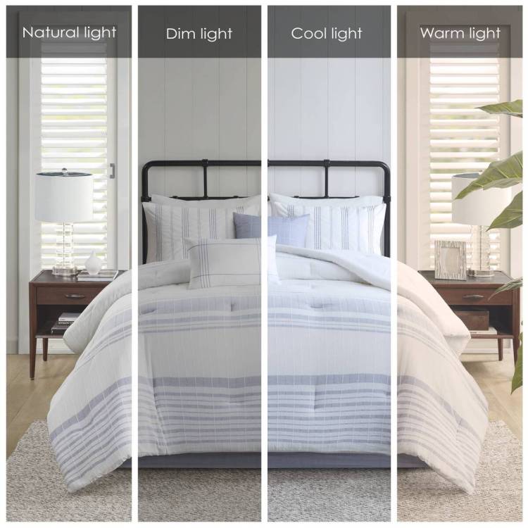 6 Piece Cotton Jacquard Oversized Comforter Set Full