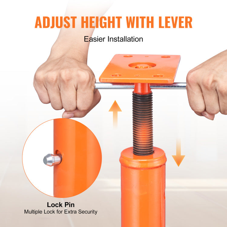 Adjustable Floor Jack Post House Floor Leveling Lift 54" 150" Height Range
