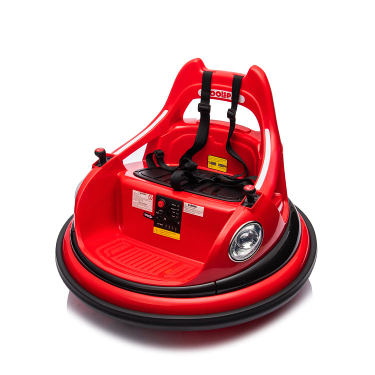 12V Ride On Bumper Car For Kids,Electric Car For Kids,1.5 5 Years Old,W Remote Control, Led Lights, Bluetooth & 360 Degree Spin, Vehicle Body With Anti Collision Padding Five Point Safety Belt,2Wd