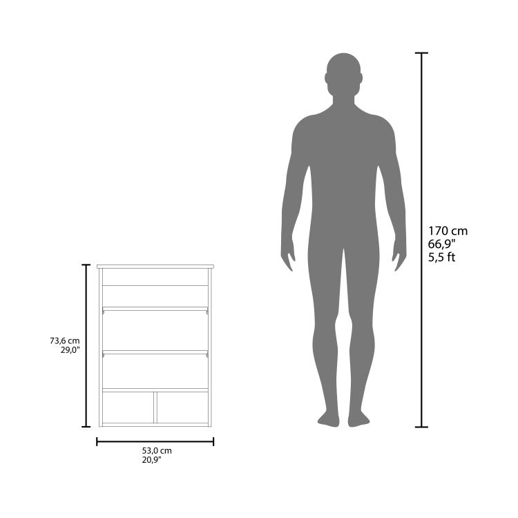 Vina Medicine Cabinet With Mirror Door 29" High Cabinet Organizer With Three Concealed Shelves And Two Open Shelves For Bathroom, Kitchen, Mudroom