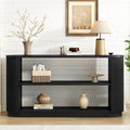 Mirod Modern Entryway Console Table Slim Sofa Table With Open Shelf & Elegant Wood Grain, Multi Functional Hallway Table For Living Room