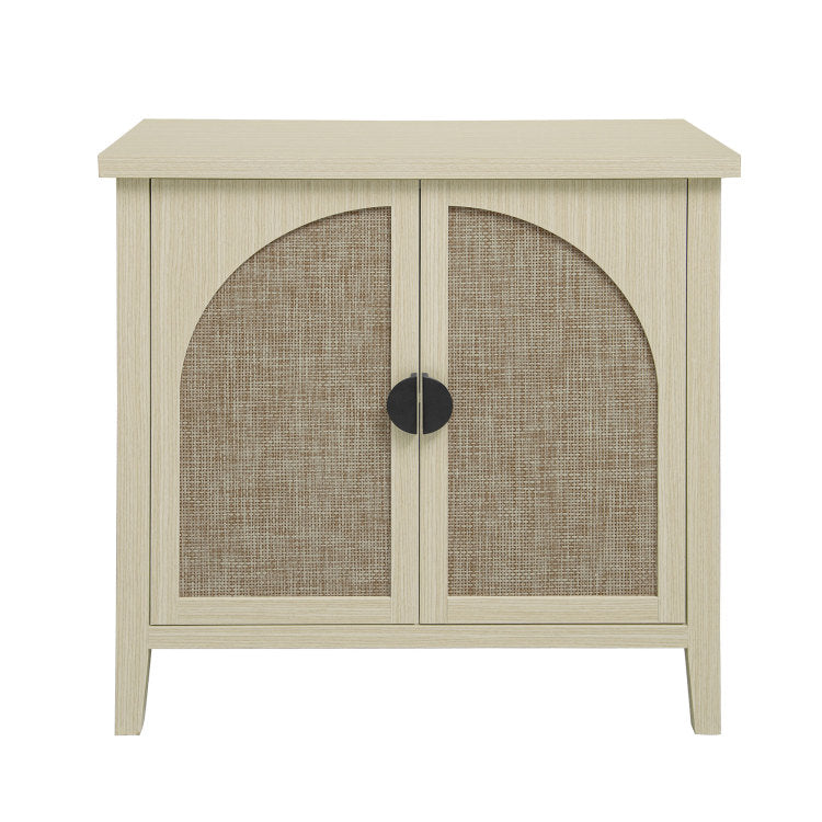 Rattan 2 Door Cabinet, Suitable For Bedroom, Living Room, Study