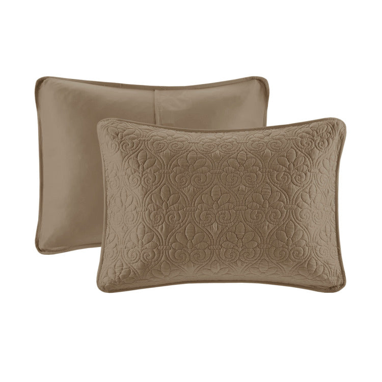 Reversible Bedspread Set Mocha Queen
