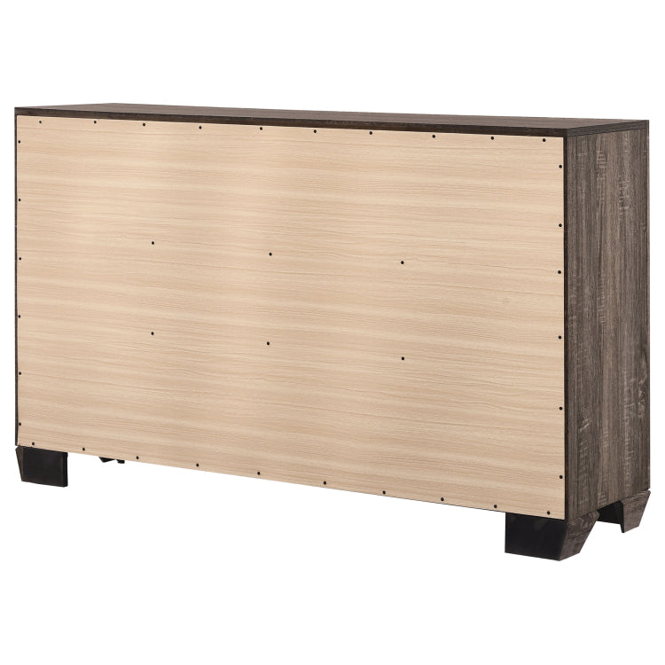 Harrison Washed Taupe 6 Drawer Dresser
