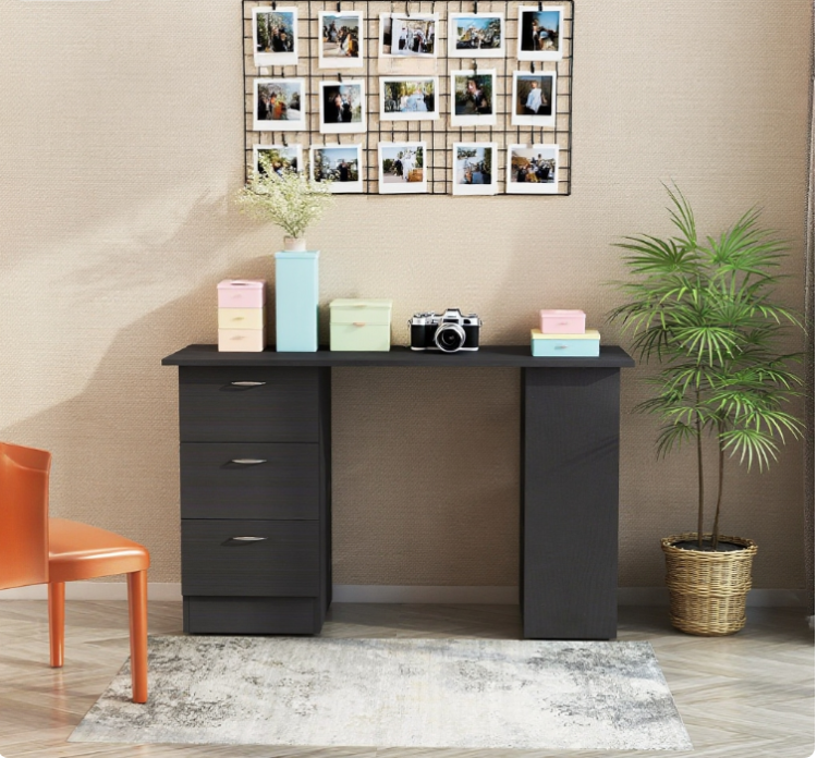 Modern Home Office Computer Desk Bookcase Combo Writing Table Workstation