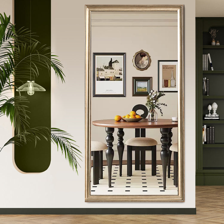 32*70Inch Full Body Floor Mirror With Artificial Wood Frame, Elegant Design And Durability, A Must Have For Bedrooms, Clothing Stores And Salons