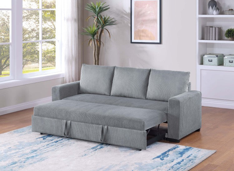 Modern Convertible Sleeper Sofa With Pull Out Bed Corduroy