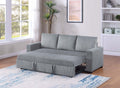 Modern Convertible Sleeper Sofa With Pull Out Bed Corduroy