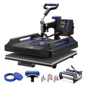 8 In 1 Heat Press Machine 15X15 In 30Oz Tumbler Press T Shirts Black Blue