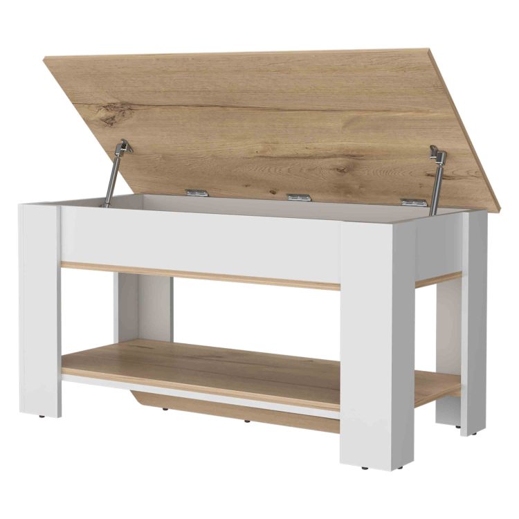 Daffodil Bench, Liftable Top And Lower Panel