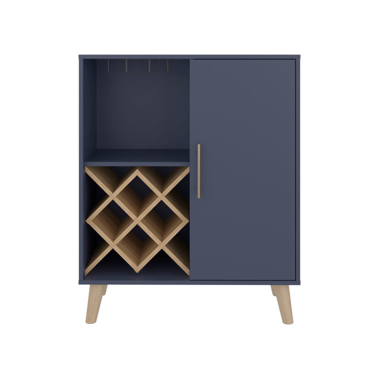 Angela Bar Cabinet With Wine Rack, And Multifunctional Compartments