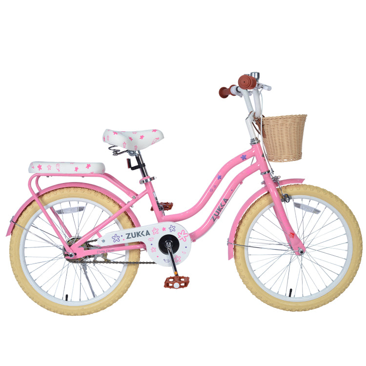 Multiple Colors,Girls Bike With Basket For 7 10 Years Old Kids,20 Inch Wheel ,No Training Wheels Included
