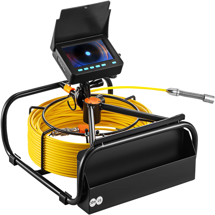 Sewer Camera, 98.4 Ft 30 M, 4.3" Pipe Drain Inspection Camera With Dvr Function And Led Lights, Waterproof Ip68 Borescope, Industrial Endoscope For Home Wall Duct Drain Pipe Plumbing
