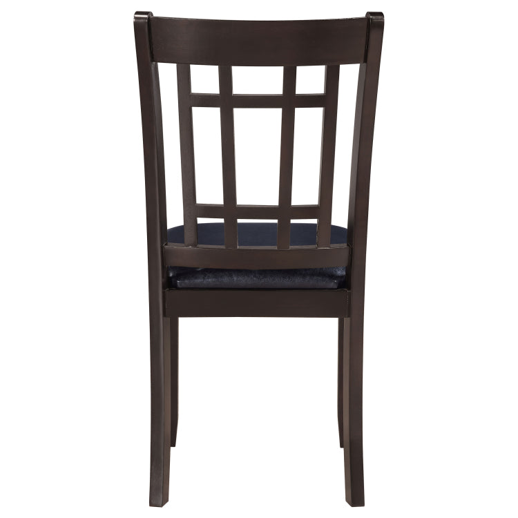 Espresso And Black Lattice Back Side Chairs Set Of 2