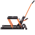 Steel Hydraulic Motorcycle Jack Stand, 1500 Lbs Atv Scissor Lift Jack, 4.7" 15" Scissor Lift Jack Stand With 4 Wheels, Hydraulic Foot Operated Hoist Stand For Motorcycle Atv Utv Powersports
