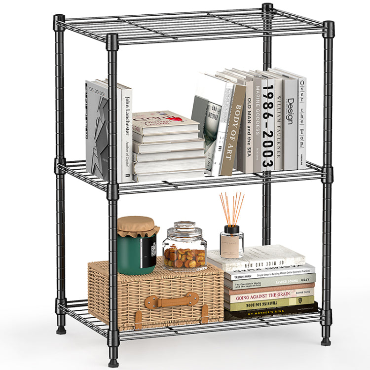 450 Lbs Wire Storage Shelving 3 Tier Utility Shelving Unit Steel Organizer Wire Rack For Home,Kitchen,Office,Grey 11.8" D X 17.7" W X 26.4" H