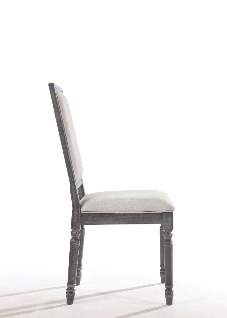 Leventis Weathered Gray Finish 7Pcs Dining Room Set