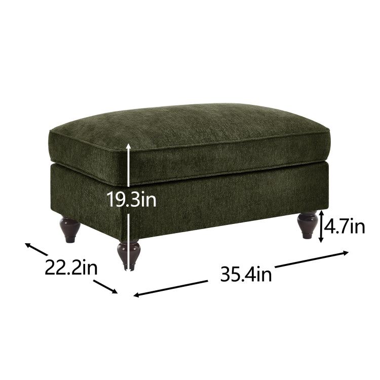 Ottoman Chenille Green