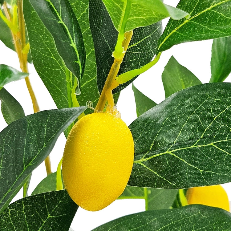 12X12X31.5"H Artificial Peva Lemon Tree With Lifelike Greenery And Black Plastic Pot
