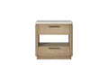 Two Drawer Nightstand With Oak Veneer Drawer Fronts