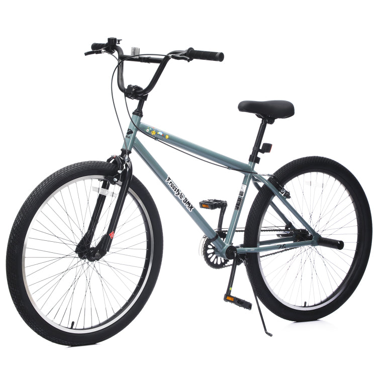 26 Inch Freestyle Bike For Teens, Steel Frame Single Speed Bicycle With 2 Pegs , Front Caliper Brake And Rear V Brake, Bicycle For Boys And Girls Ages 14
